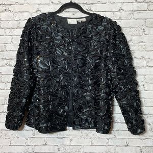 Sweelo 100% Silk Hand Beaded Blazer/Jacket